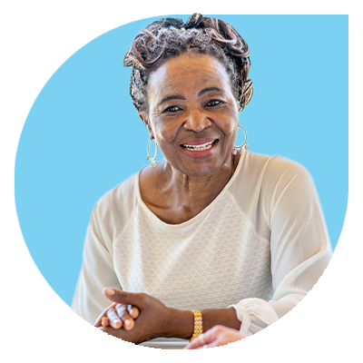 Older lady smiling