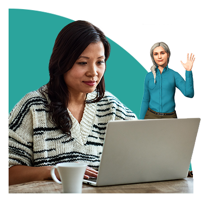 Lady on laptop
