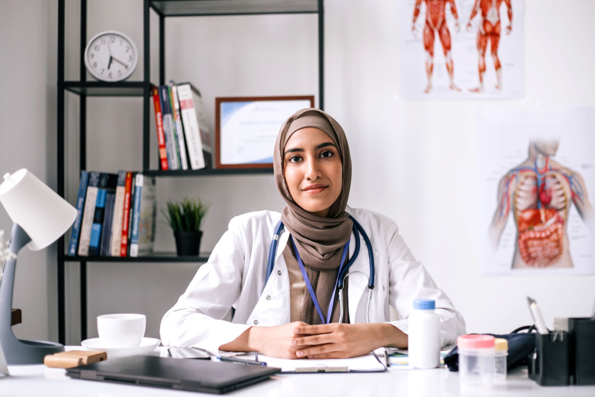 Female doctor at her desk