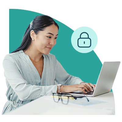 Lady on laptop working