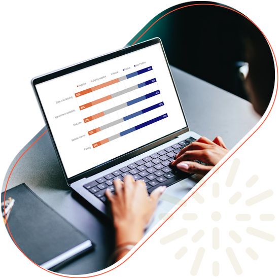 Typing on a laptop