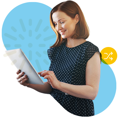 Woman with tablet
