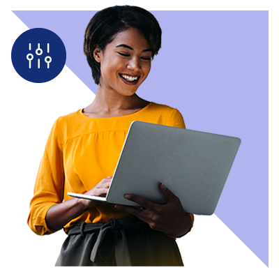 Woman with laptop