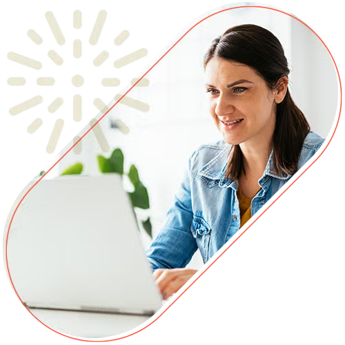 Lady on her computer 