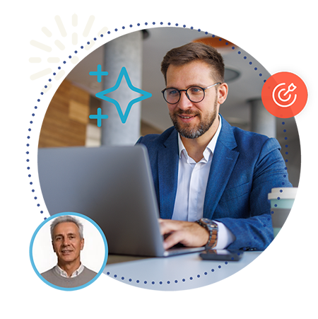 Man looking at laptop