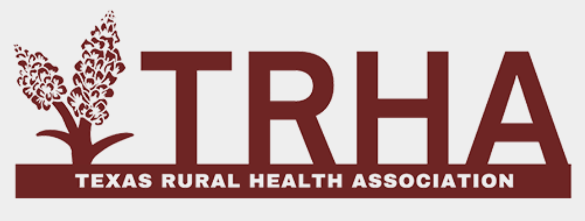 TRHA logo with tree illustration and text "Texas Rural Health Association."