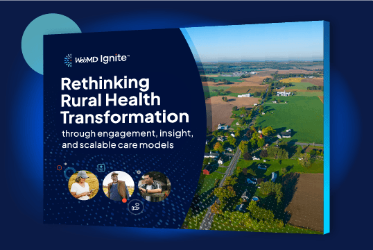 Text: "Rethinking Rural Health Transformation through engagement, insight, and scalable care models"