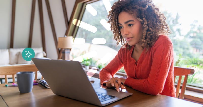 Young woman on laptop
