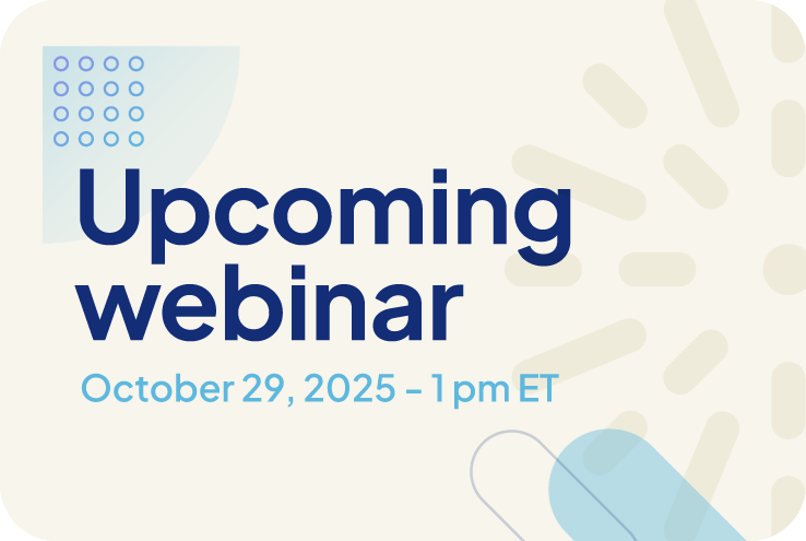 Upcoming Webinar October 29, 2025 at 1 pm ET banner