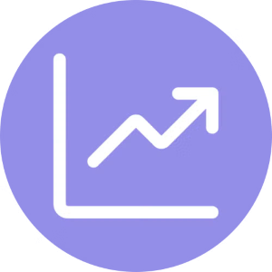 purple chart icon