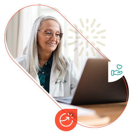 Doctor on laptop