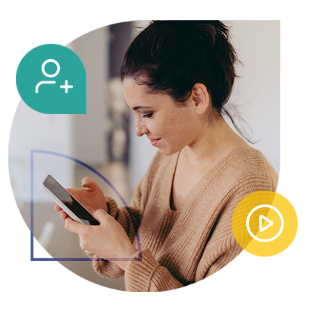 Woman using smartphone