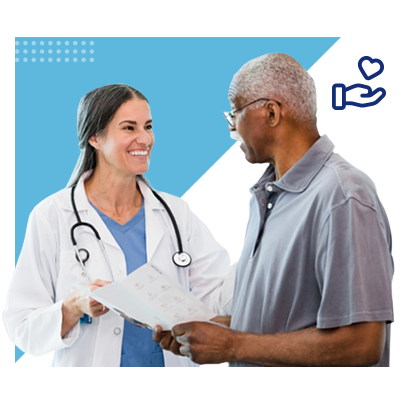 Doctor talking to patient