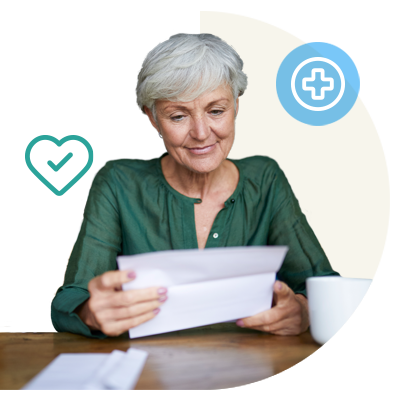 Woman reading mail