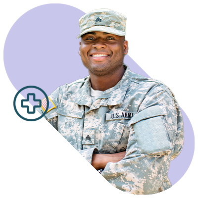 man in military smiling at camera