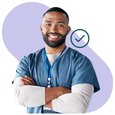 Clinician smiling