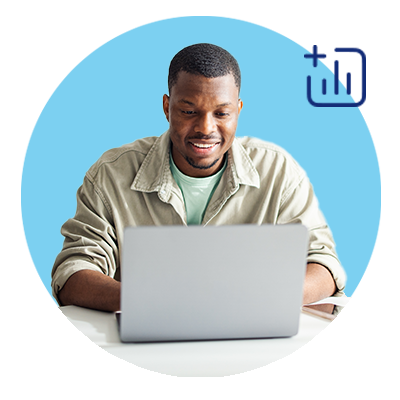 Man on laptop working