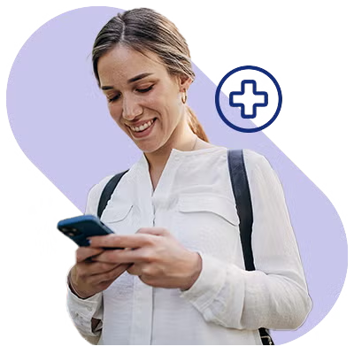 Lady looking at her phone